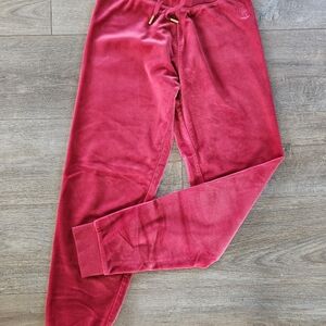 Juicy Couture Red Velours Joggers